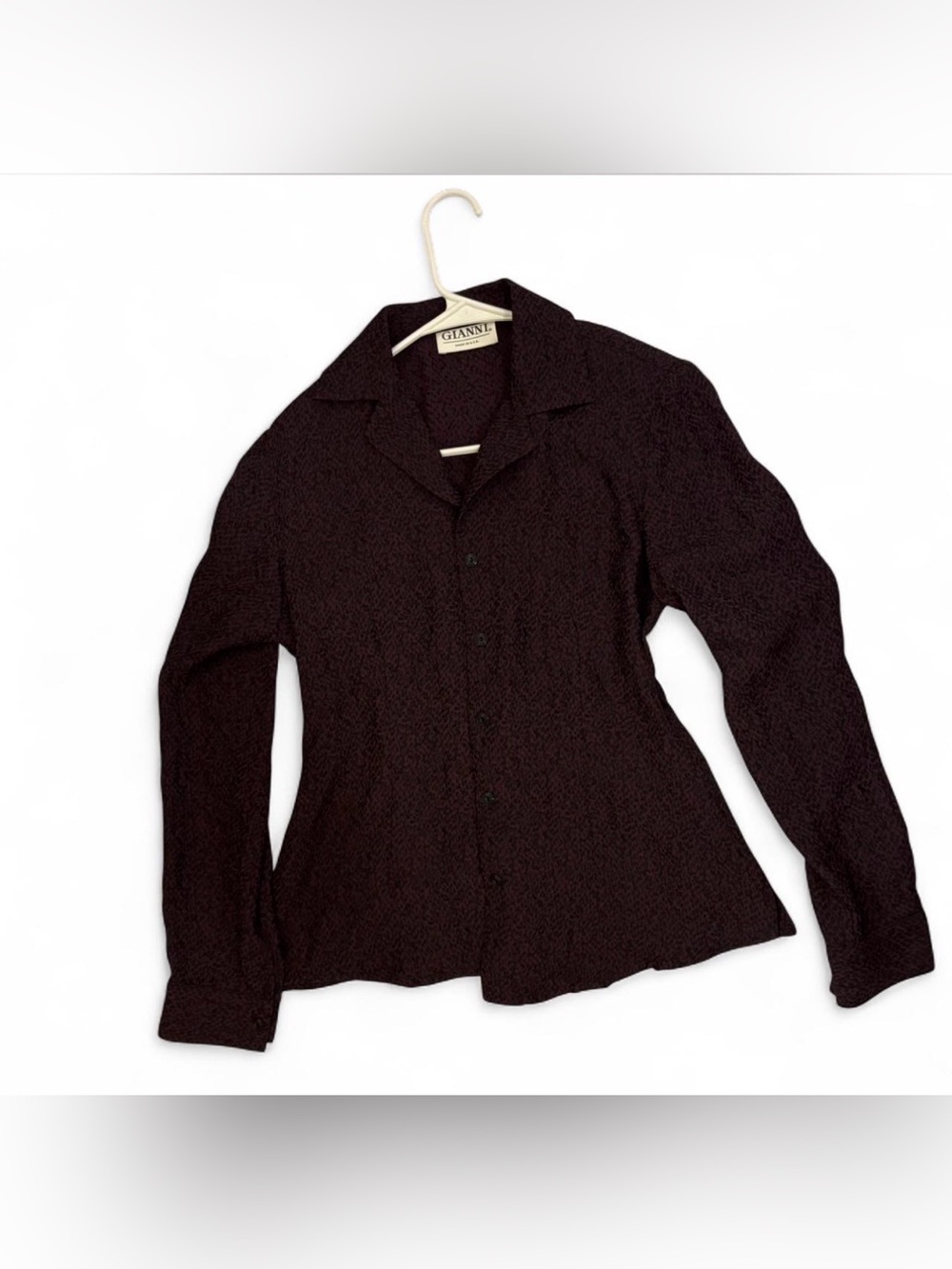 Gianni Purple Button-Down Long Sleeve Shirt